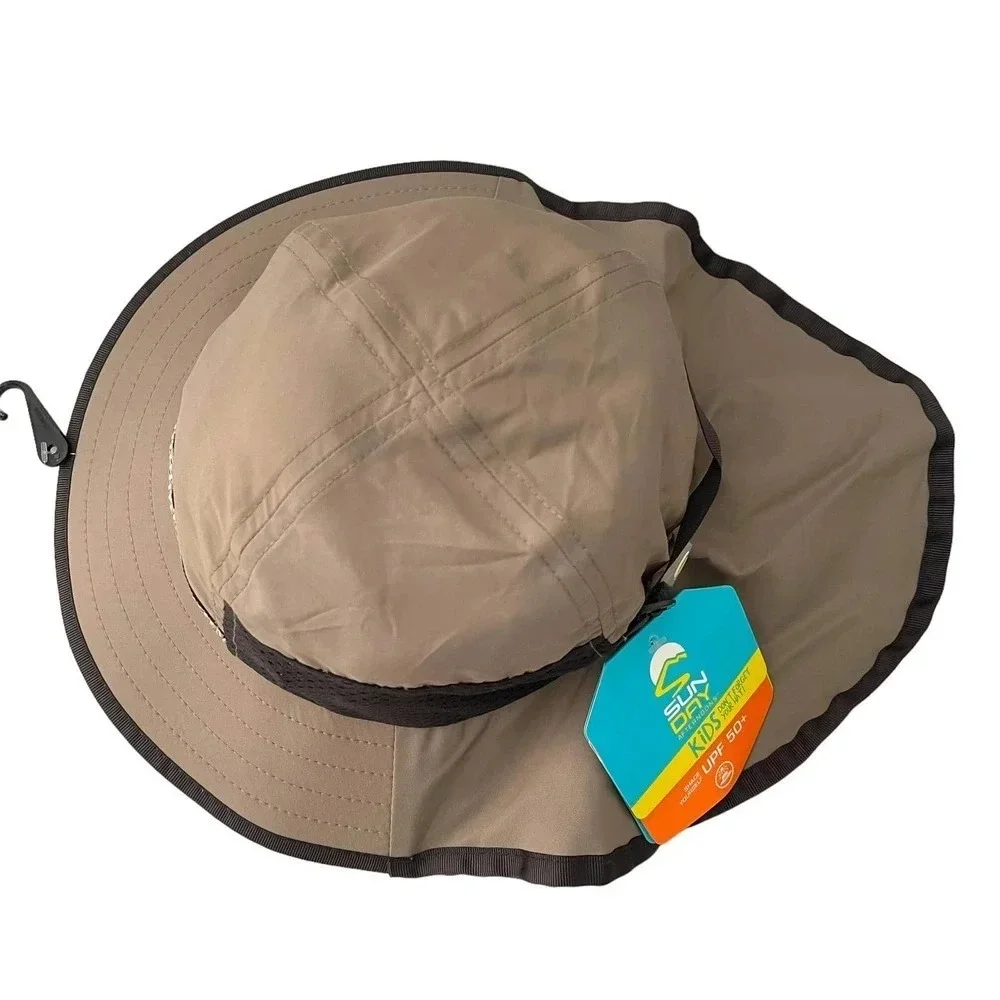 Sun Day Afternoons Play Hat Kids S Tan UPF 50+ Sun Protection‎ Neck Veil NWT